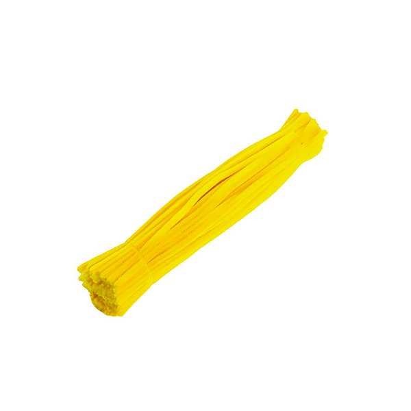 Haste de Chenille 30 cm - Amarela  - 100 unidades - Artlille - Rizzo