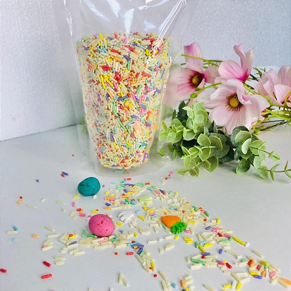 Confeito Decorativo - Fairy Sprinkles - Branco - Sortido - 250g - 1 unidade - Rizzo