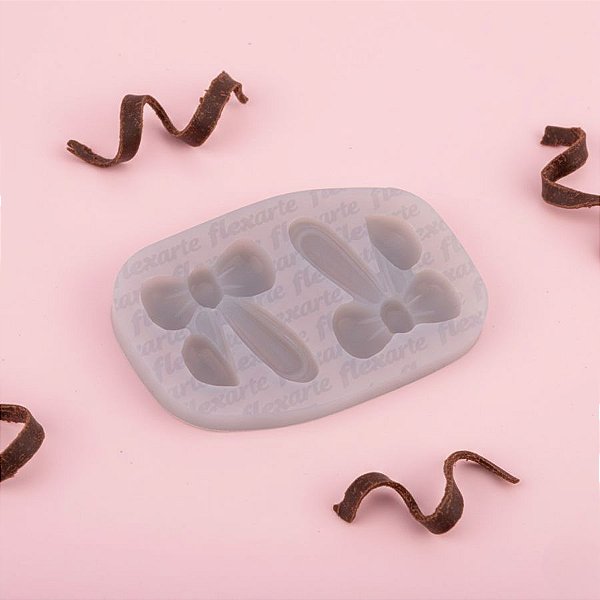 Molde de silicone Dupla de Orelhas de Coelho com Laço Ref. 819 - 1 unidade - FlexArte - Rizzo