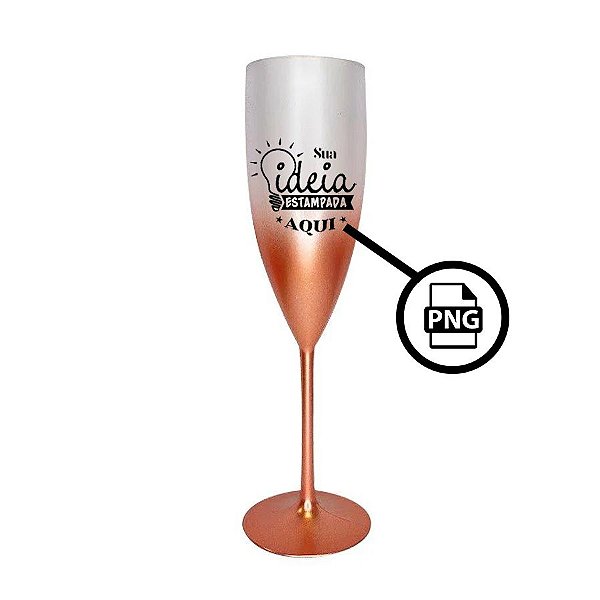 Taça de Champanhe - Rose  - 1 unidade - Rizzo Personalize
