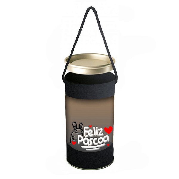 Lata para Ovos Preto c/ Visor e Alça - Flork Coelho - 1 unidade - Rizzo