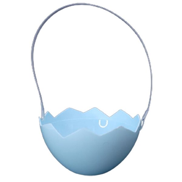 Cesta Ovo de Acrílico  Azul Candy - 1 unidade - Festplastik - Rizzo