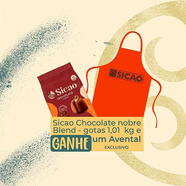 Kit Promocional Chocolate Nobre Blend em Gotas Sicao  1,01 kg + Avental - Rizzo