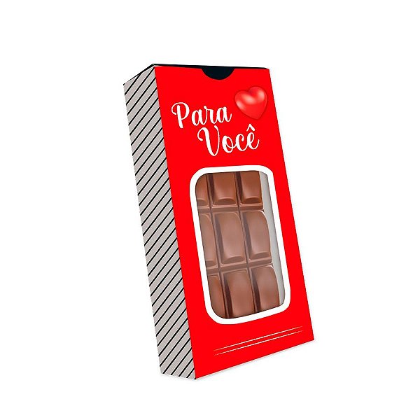 Caixa para Tablete de Chocolate - Amor - 10 unidades - Festcolor - Rizzo