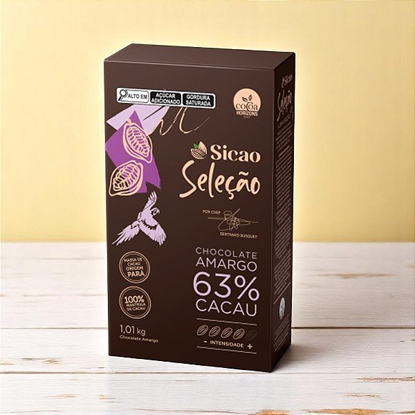Chocolate Seleção Amargo 63% Cacau - 1,01 Kg  - 1 unidade - Sicao - Rizzo