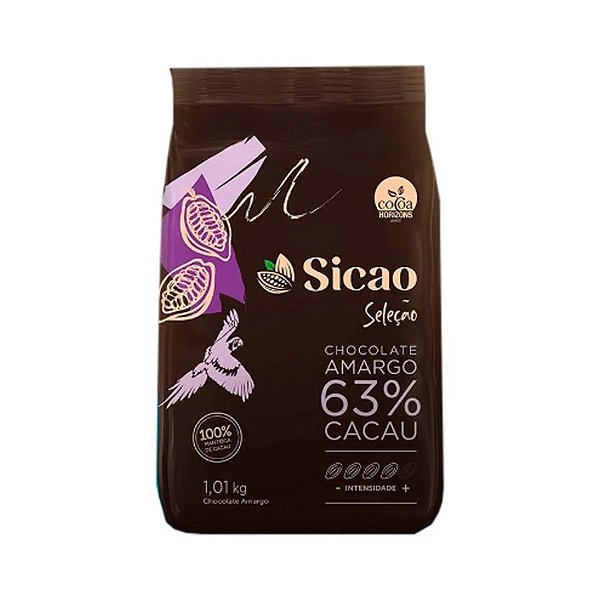 Chocolate Seleção Amargo 63% Cacau - 1,01 Kg  - 1 unidade - Sicao - Rizzo