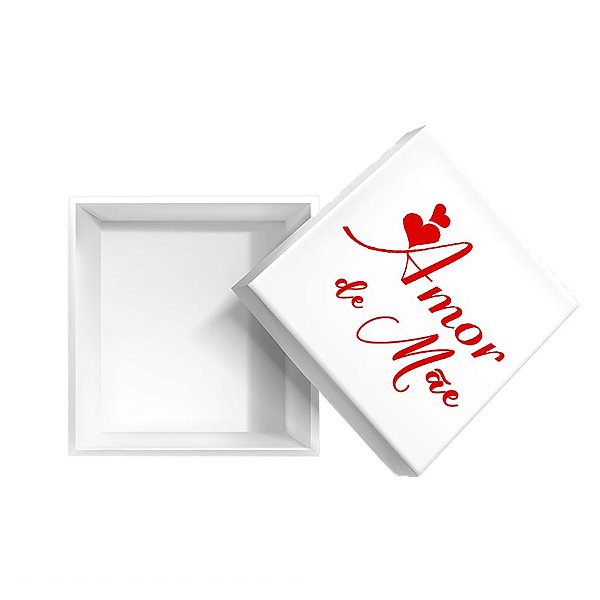 Caixa Cubo Personalizada Dia das Mães - Amor de Mãe - 1 unidade - Rizzo