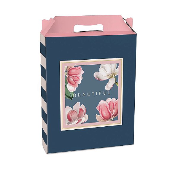 Caixa Maleta Retangular Vertical - Pretty Magnolia - 1 unidade - Cromus - Rizzo