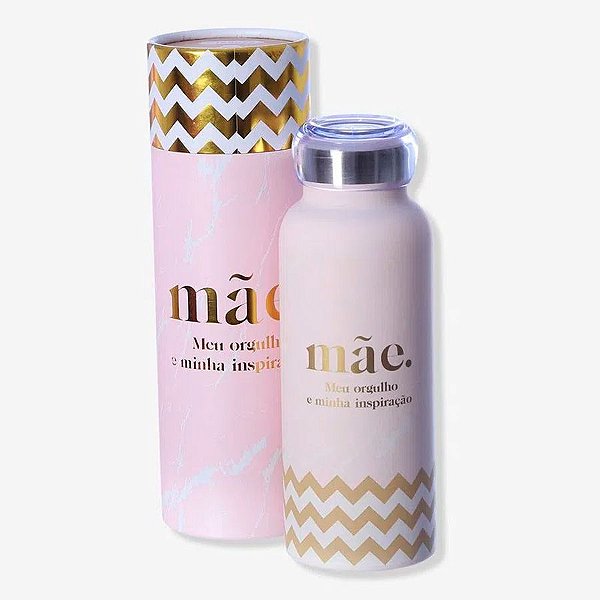 Garrafa Térmica "Mãe, Meu Orgulho e Minha Inspiração" 500 ml - 1 unidade - Zona Criativa - Rizzo