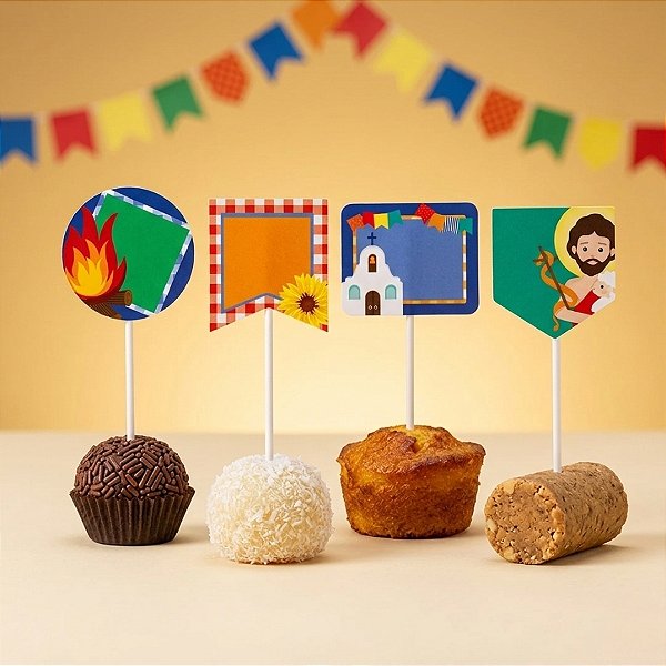 Pick Decorativo - Noite de São João - 8 unidades - Cromus - Rizzo