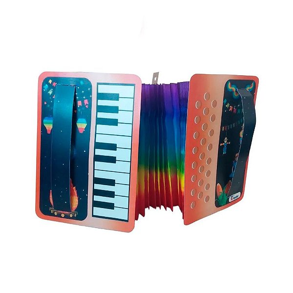 Sanfona Enfeite de Papel Seda 15 cm - Colmeia - Festa Junina - 1 unidade - Girotoy - Rizzo