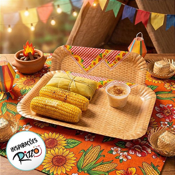 Bandeja Laminada - Arraiá Girasol - 1 unidade - Kaixote - Rizzo