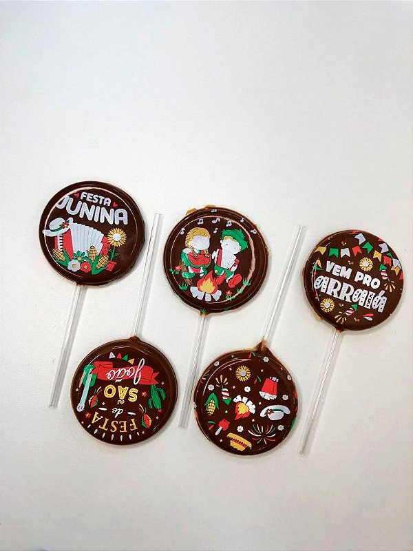 Blister Decorado com Transfer para Chocolate - Pirulito - São João - BL0168 - 1 unidade - Stalden - Rizzo