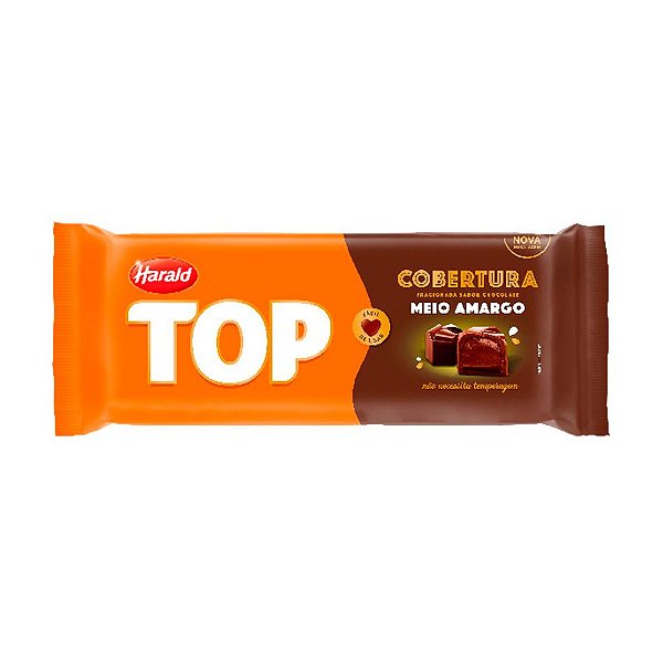 Cobertura em Barra Meio Amargo - TOP - 1,010kg - 1 unidade - Harald - Rizzo
