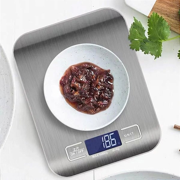Balança Digital para Cozinha de Inox 10kg - 1 unidade - Clink - Rizzo