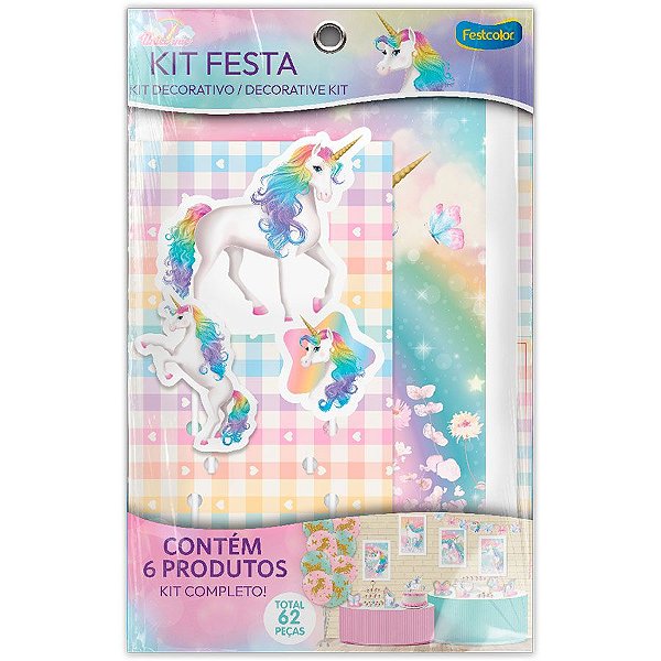 Kit Festa Unicórnio - 1 unidade - Festcolor - Rizzo