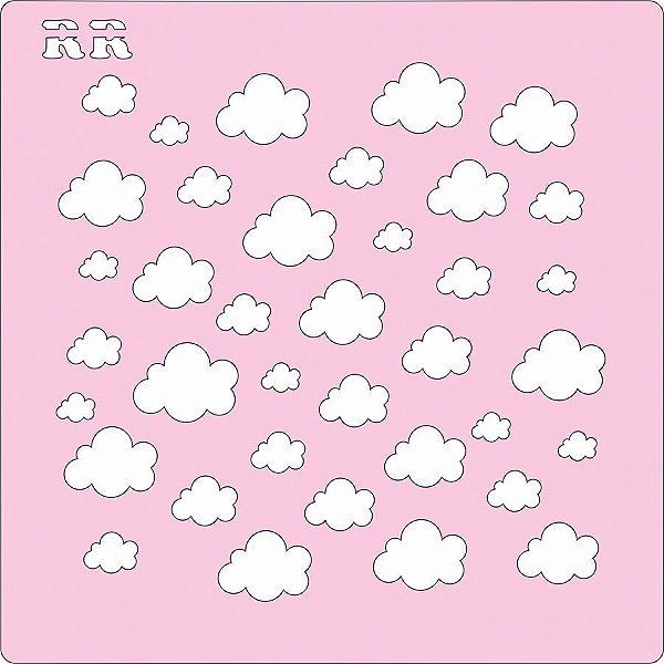 Stencil Nuvens - Ref. 4066 - 1 unidade - RR Cortadores - Rizzo