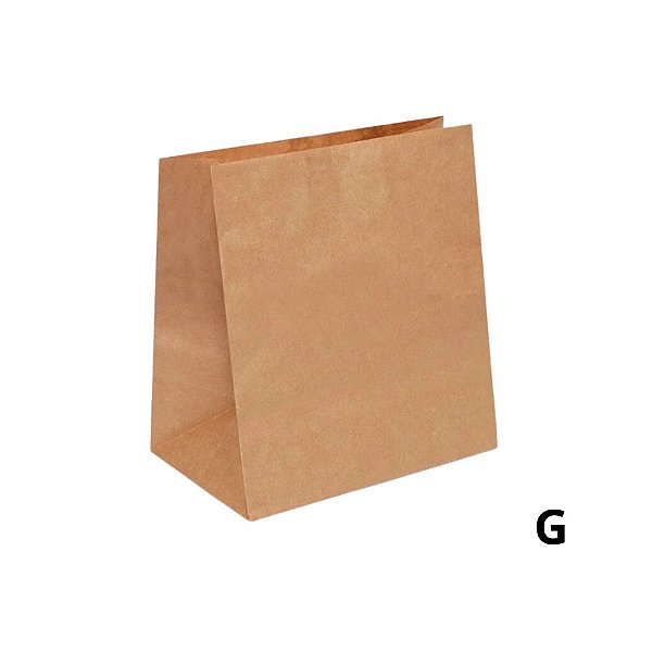 Saco de Papel G 34x31x19cm - Kraft - 50 unidades - Cromus - Rizzo
