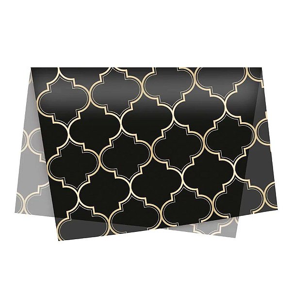 Papel de Seda - 49x69cm - Núria Preto - 10 unidades - Cromus - Rizzo