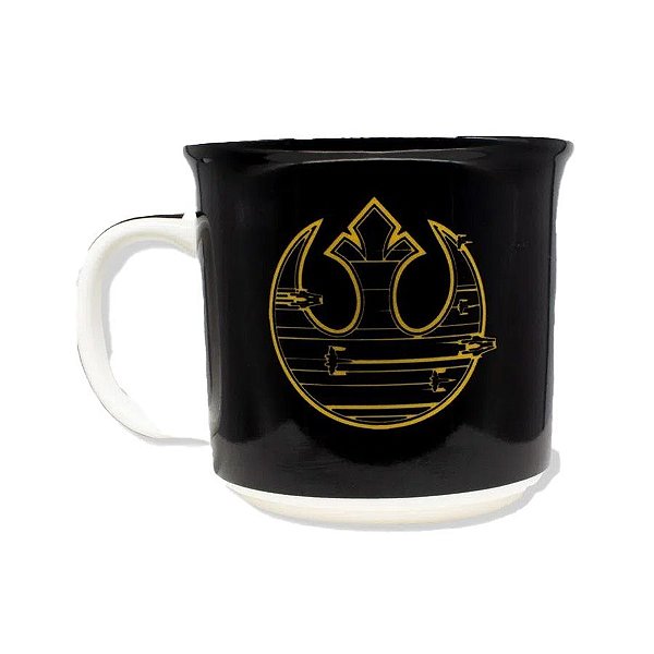 Caneca de Cerâmica Simbolo Star Wars - 350ml - 1 unidade - Zona Criativa - Rizzo