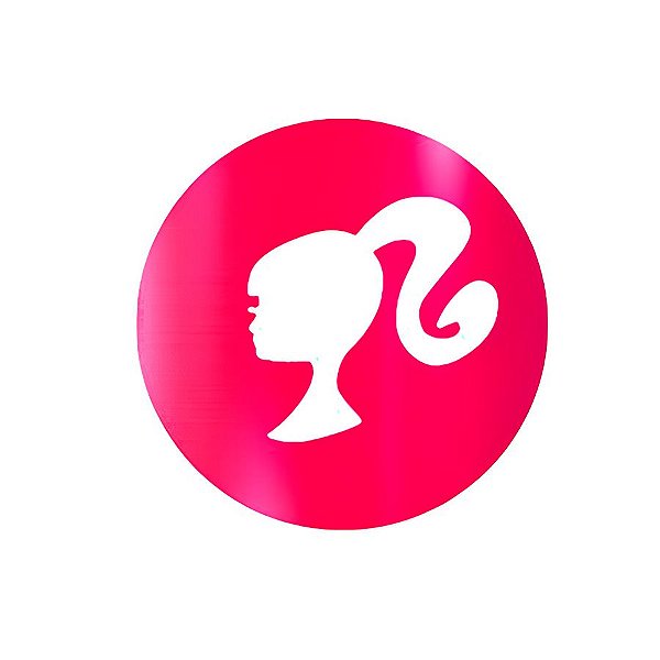 Adesivo Logo Barbie - Ref.2187 - Hot Stamping - Rosa  - 30 unidades - Stickr - Rizzo