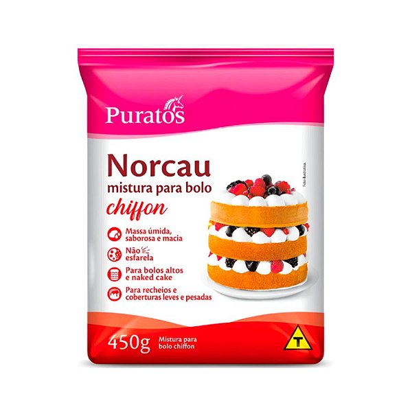 Mistura para Bolo Norcau - Chiffon - 450g - 1 unidade - Puratos  - Rizzo