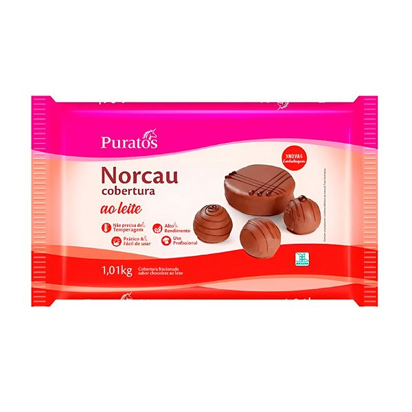 Cobertura Norcau Chocolate ao Leite - Barra - 1,01kg - 1 unidade - Puratos  - Rizzo