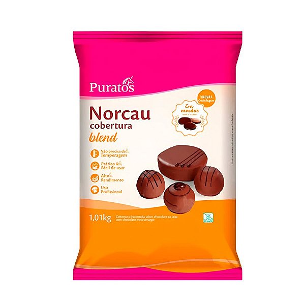 Cobertura Norcau Chocolate Blend - Moedas - 1,01kg - 1 unidade - Puratos  - Rizzo