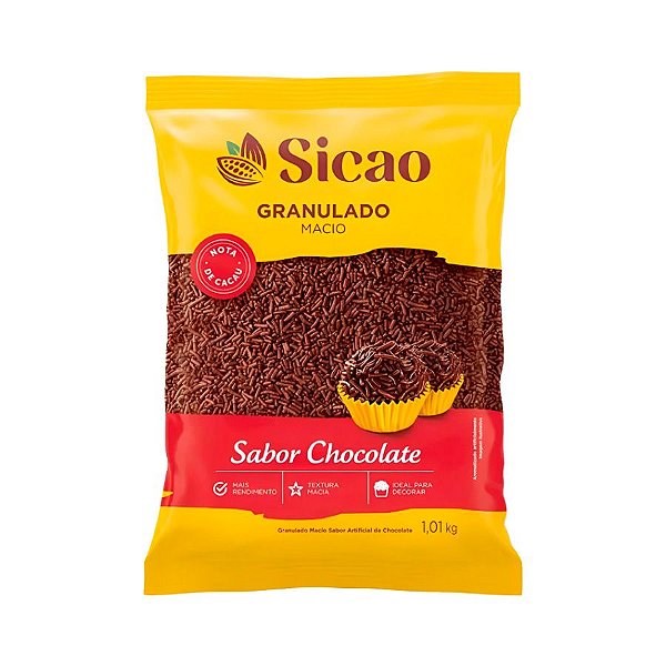 Granulado Macio Sabor Chocolate - 1,01kg - 1 unidade - Sicao - Rizzo