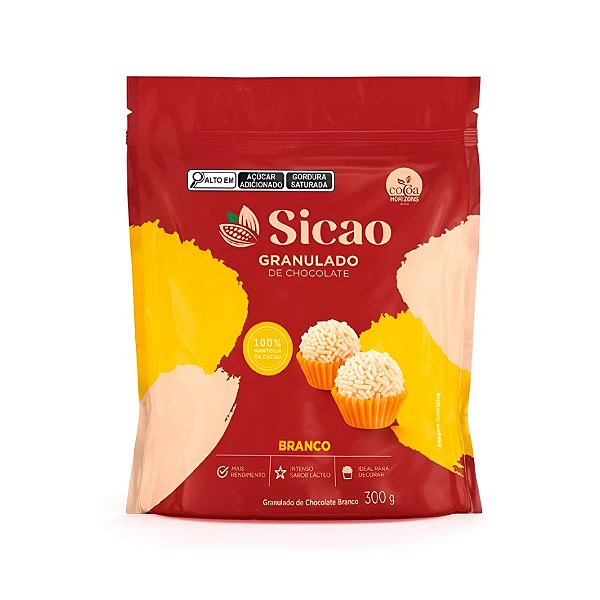 Granulado de Chocolate Branco - 300g - 1 unidade - Sicao - Rizzo