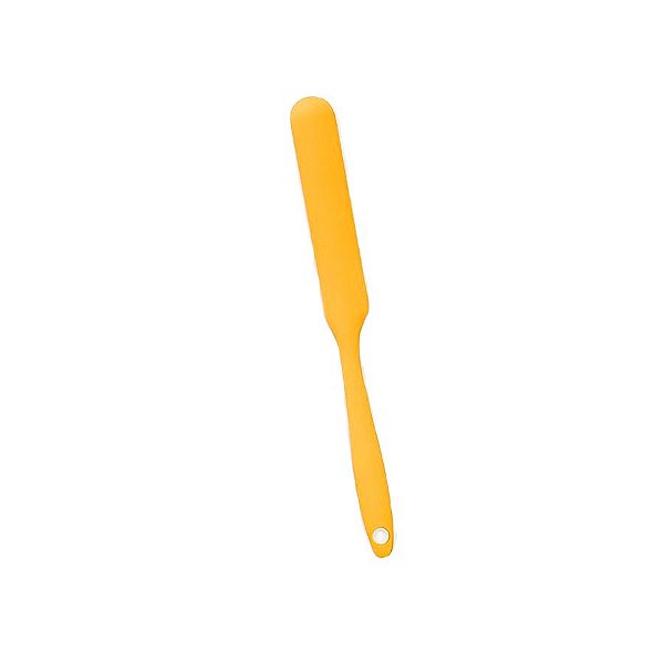 Espátula de Confeiteiro em Silicone Mini - Amarela - 24,5x2,5cm - 1 unidade - Rizzo