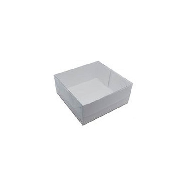 Caixa Transparente de Acetato Fundo Branco - Ref.CH-07 - 8,5x8,5x3,5cm - 20 unidades - CAC - Rizzo