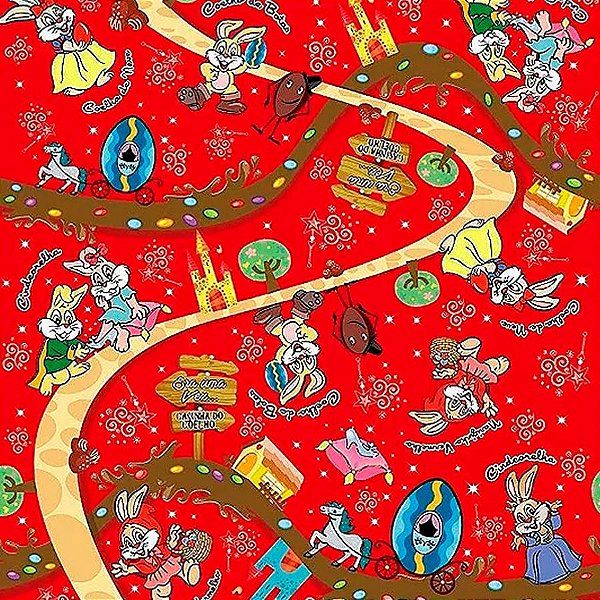 Folha para Ovos de Páscoa Metalizado Contos de Fada Vermelho 69x89cm - 25 unidades - Cromus - Rizzo