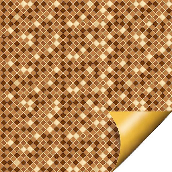 Folha para Ovos de Páscoa Double Face Crystal Marrom 69x89cm - 25 unidades - Cromus - Rizzo