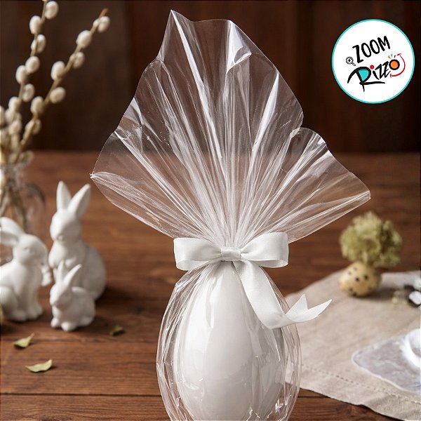 Saco Express 24x24cm para Ovos de 100g a 150g - Incolor - 25 unidades - Cromus - Rizzo