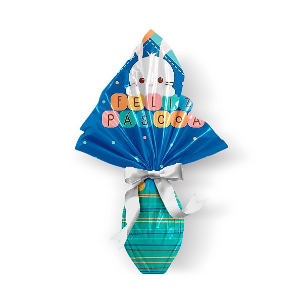 Saco Express 32x32cm para Ovos de 150g a 200g - Flakes Azul - 25 unidades - Cromus - Rizzo