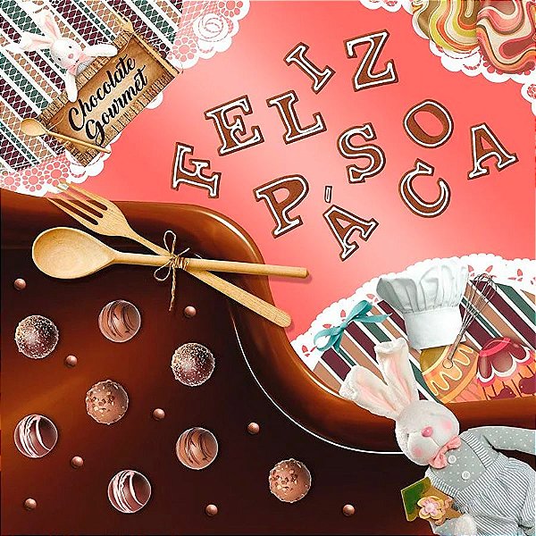 Saco Express 39x39cm para Ovos de 350g a 500g - Receita de Páscoa - 25 unidades - Cromus - Rizzo