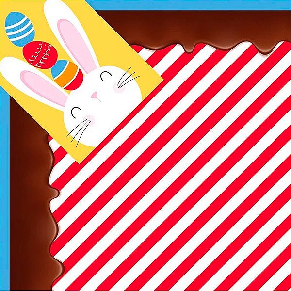 Saco Express 39x39cm para Ovos de 350g a 500g - Páscoa Adoleta Vermelho - 25 unidades - Cromus - Rizzo