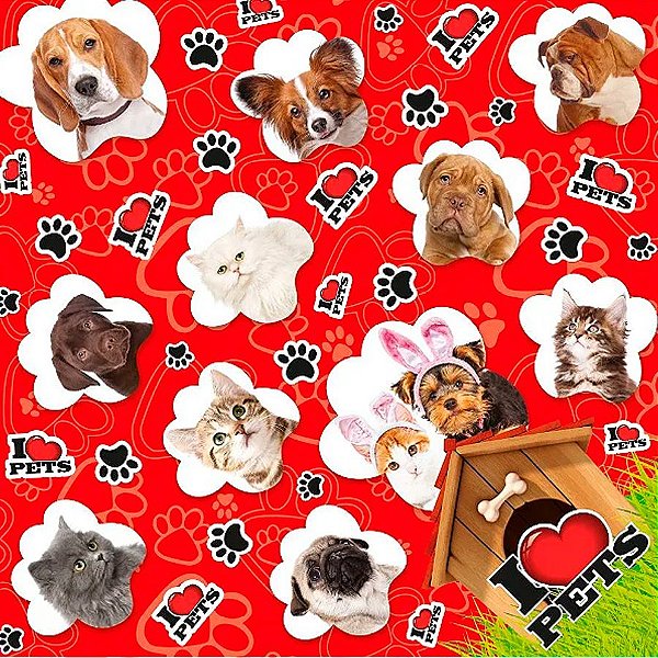 Saco Express 39x39cm para Ovos de 350g a 500g - I Love Pets - 25 unidades - Cromus - Rizzo