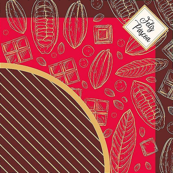 Saco Express 39x39cm para Ovos de 350g a 500g - É de Cacau - 25 unidades - Cromus - Rizzo