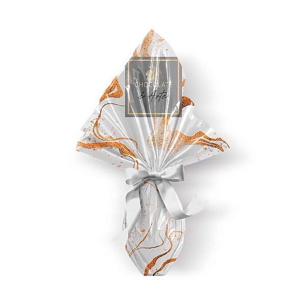 Saco Express 39x39cm para Ovos de 350g a 500g - Chocoarte Branco - 25 unidades - Cromus - Rizzo