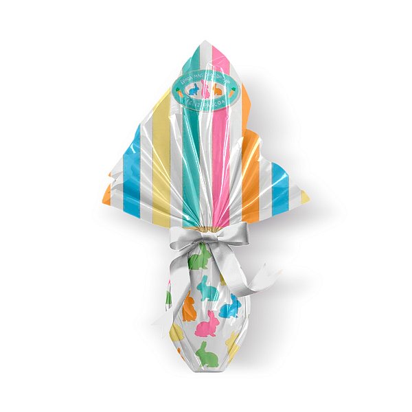 Saco Express 44x44cm para Ovos de 500g a 750g Bliss Listrado - 25 unidades - Cromus - Rizzo