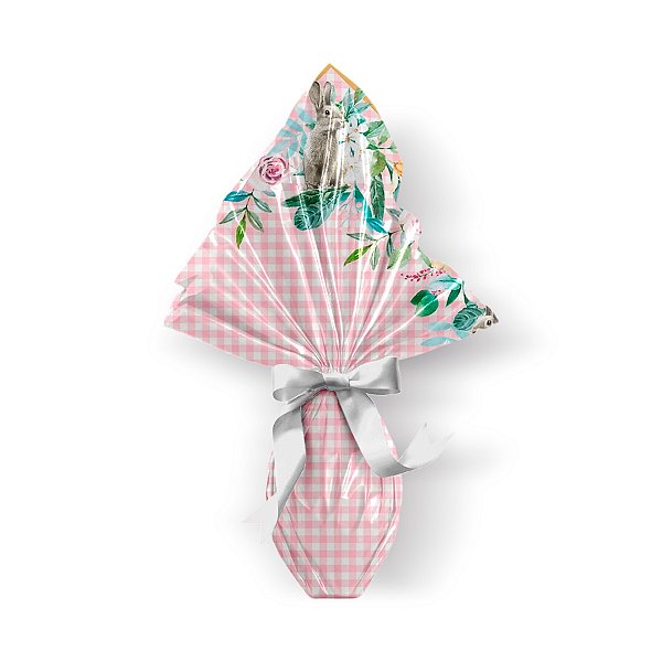 Saco Express 49x49cm para Ovos de 750g a 1kg - Mr John Rosa - 25 unidades - Cromus - Rizzo