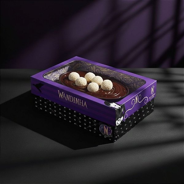 Caixa Ovo 3 em 1 com Visor M - Wandinha - 1 unidade - Festcolor - Rizzo