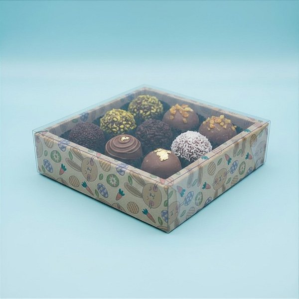 Caixa Base Brigadeiro - Páscoa Kraft - N°2 (13x13x4cm) - 5 unidades - ASSK - Rizzo