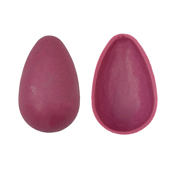 Casquinha Pronta para Ovo de Páscoa de 250g - Lilás - Chocolate Branco Melken c/ Corante - Peso 100g cada - 12un - Rizzo