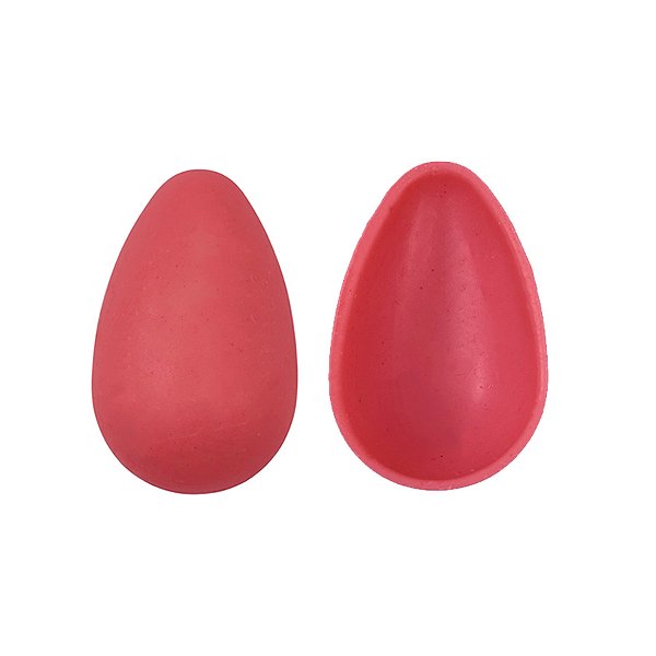 Casquinha Pronta para Ovo de Páscoa de 150g - Rosa - Chocolate Branco Melken com Corante - Peso 60g cada - 24 un - Rizzo