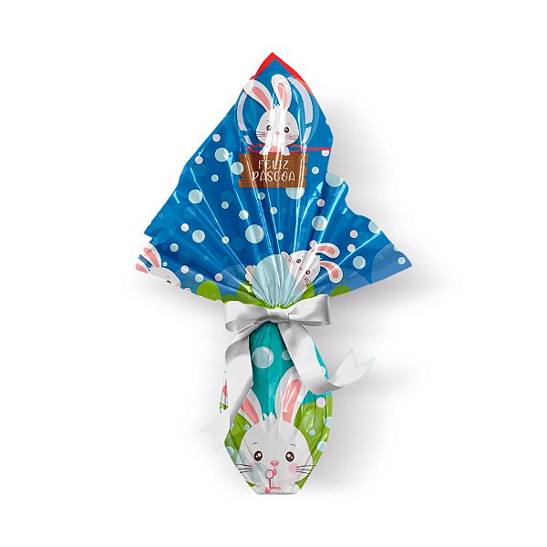 Saco Express 32x32cm para Ovos de 150g a 200g - Bolha de Sabão Azul - 5 unidades - Cromus - Rizzo