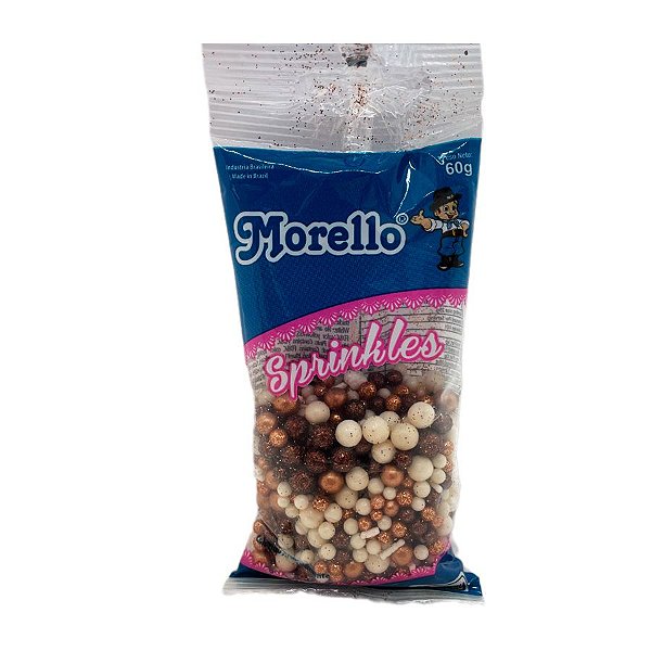 Confeito Sprinkles Páscoa VII - Misto Marrom - 60g unidades - Morello - Rizzo