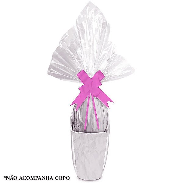 Kit Ovo no Copo Rosa (Saco Express + Papel Chumbo + Laço Fácil) - 1 unidade - Rizzo